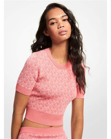 michael michael kors short sleeve pink